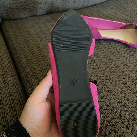 🎊3 FOR $10 LILY MORGAN WOMENS SIZE 6 FLATS PINK - Picture 5 of 8